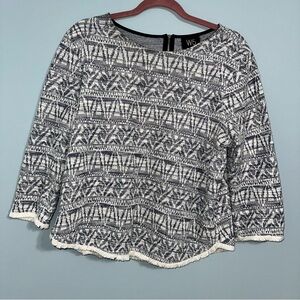 🦋 Women’s W5 3/4 sleeve career blouse back zipper Large L